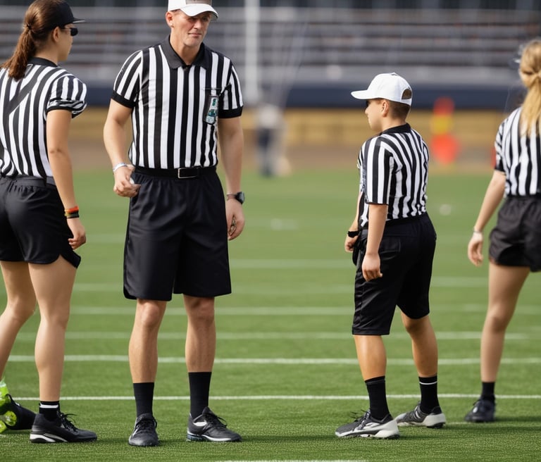 Close-up of a coach using a digital dashboard to manage an American football team.