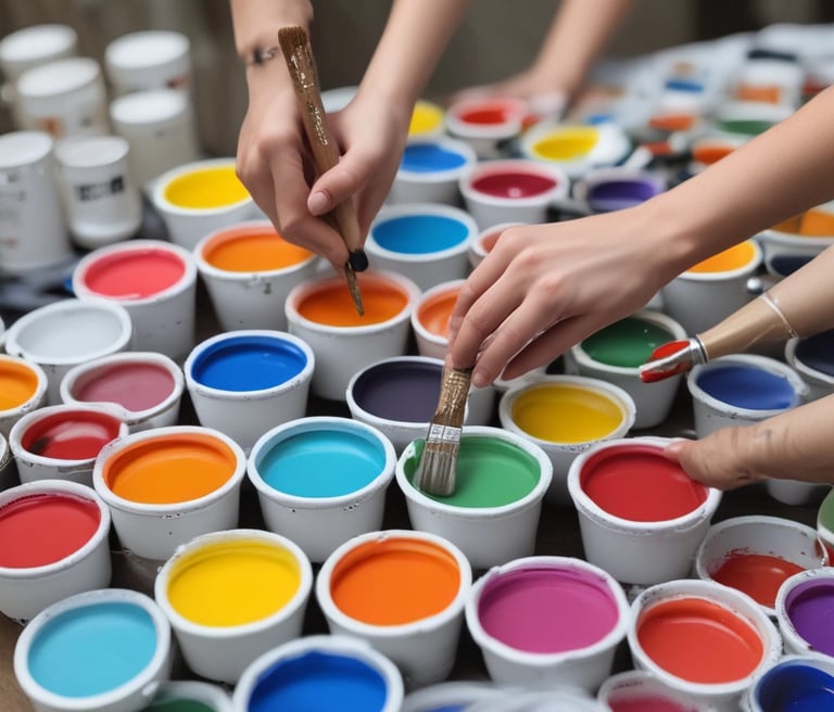 A close-up of a hand painting elegant lettering on a chalkboard.