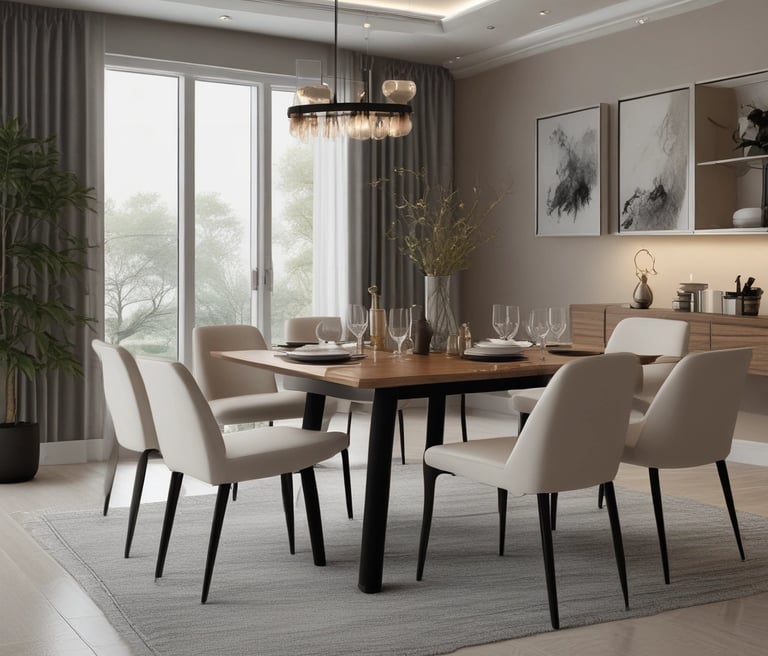 Elegant modern showroom interior featuring luxurious Brazilian décor items with natural light.