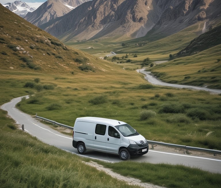 Courier delivering a package quickly in an urban San Juan setting