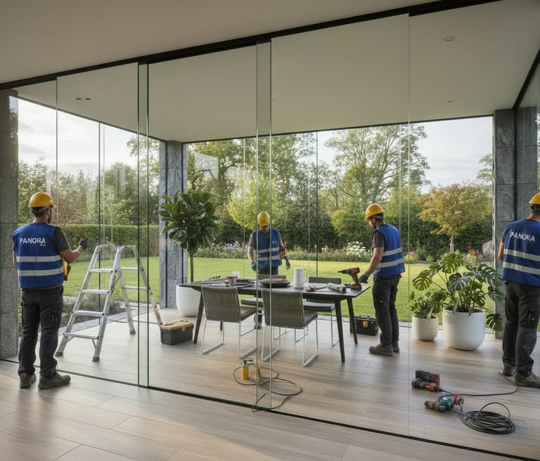 installazione panora vetrate catania