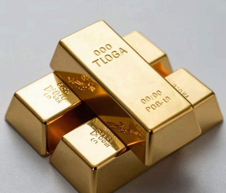 Professional business team discussing gold investment plans in a modern office.