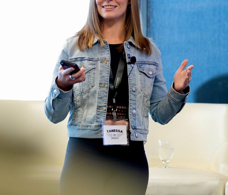 Tanessa Shears speaking at the Kelowna Investors Event, 2025