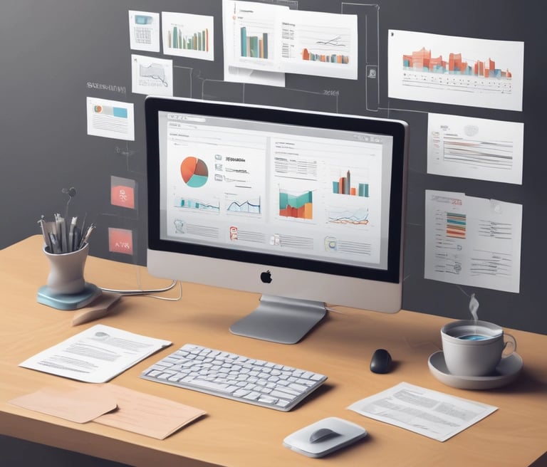 A diverse team of developers collaborating around a laptop, coding and discussing software solutions.