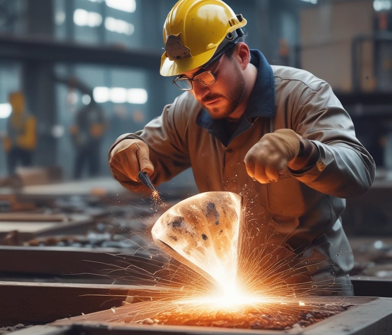 A modern steel warehouse showcasing various steel materials.