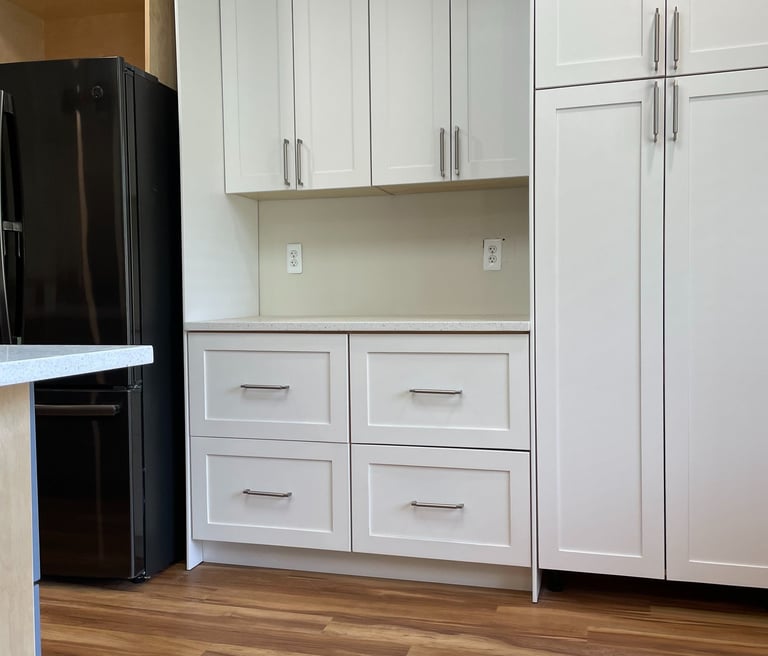 Custom kitchen cabinetry with lacquer finish
