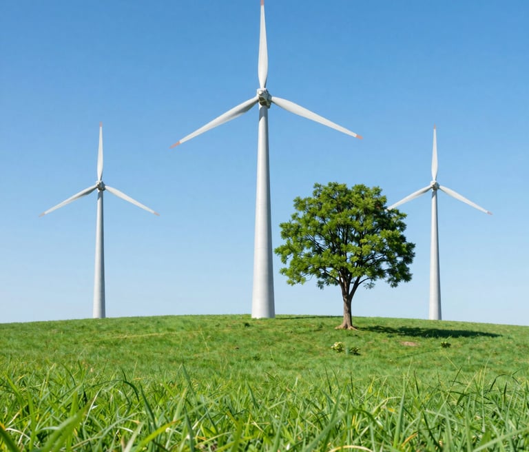 A dynamic team collaborating over digital data screens highlighting AI and energy transition trends.