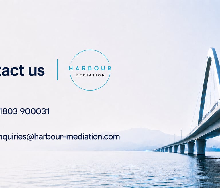 Contact Harbour Mediation for dispute resolution via mediation Devon & nationwide