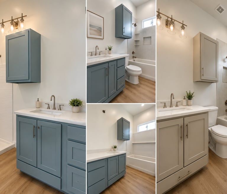 Custom built bathroom vanities