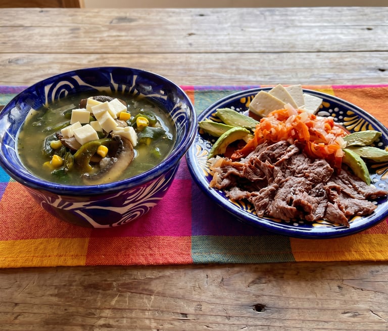 sopa cholulteca y cecina cholulteca