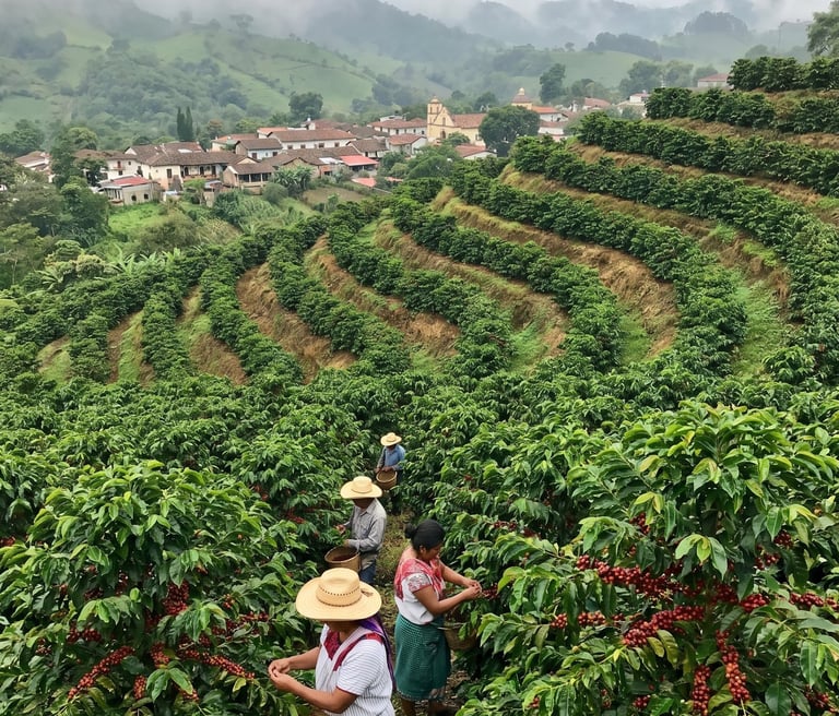 Plantacion cafetalera en Coatepec Veracruz