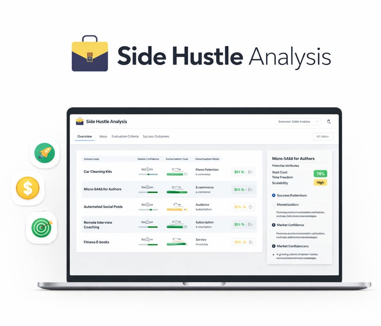 side hustle analysis product image