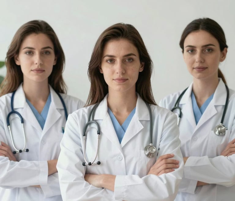 Researchers collaborating over scientific equipment in a bright, modern lab.