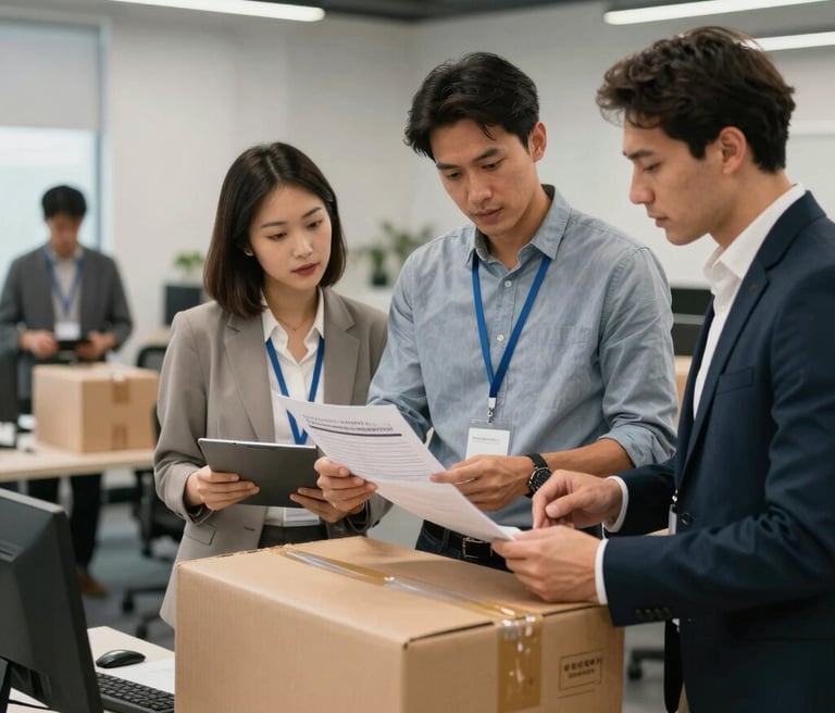 Modern laboratory scientists examining microbial cultures under microscopes with industrial equipment in the background.