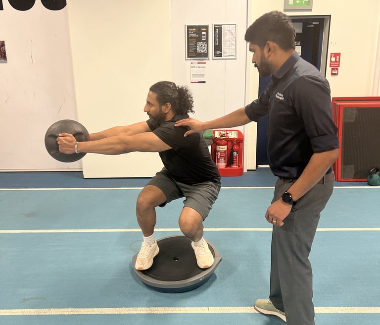 Post-surgical rehabilitation physiotherapy session in Neath