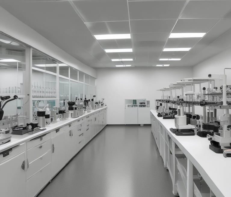 A clean, modern lab workspace with natural product samples and soft natural light highlighting the authenticity.
