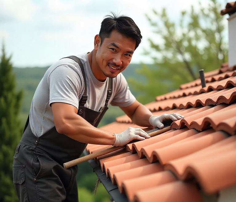 Professional roofing team installing new shingles on a residential home in New Jersey