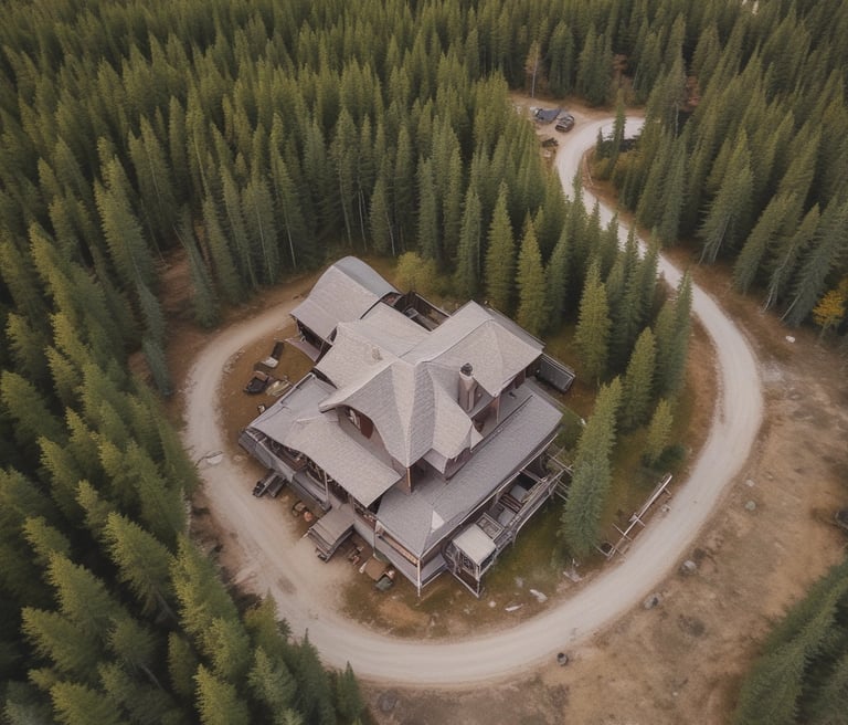 A drone hovers in a cold, icy landscape, surrounded by large chunks of ice and a partially frozen body of water. The sky is overcast and the horizon features a line of dark, rugged mountains.