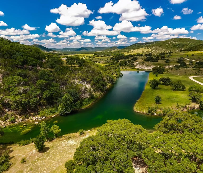 large ranch farm land river frontage for sale in Texas near me