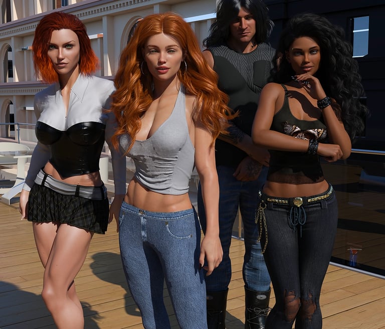 Bloodlines characters Angelica, Gabrielle, Michaela and Mack