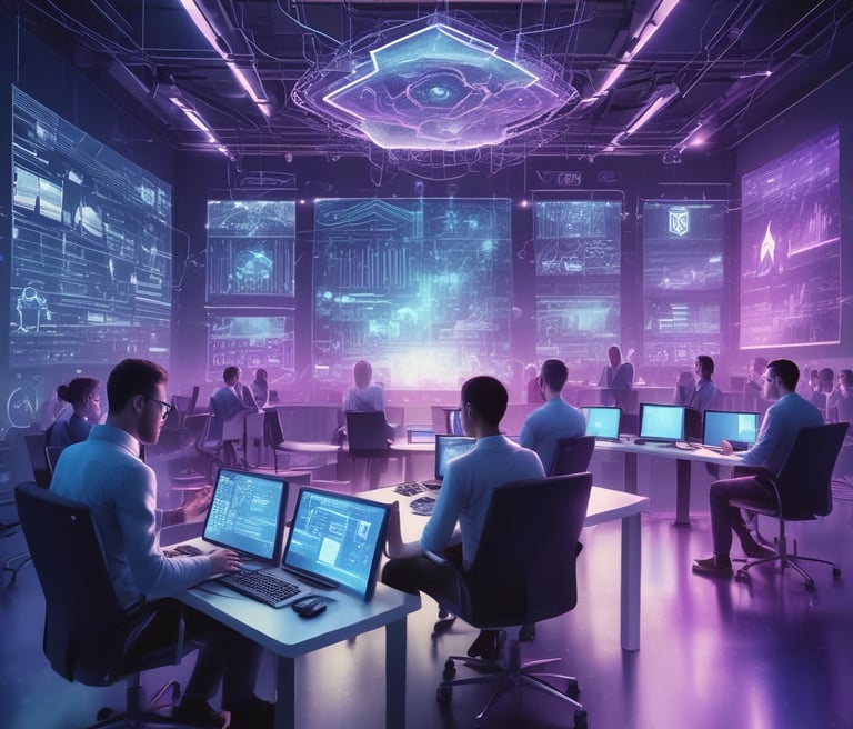 A professional team collaborating on IT solutions.