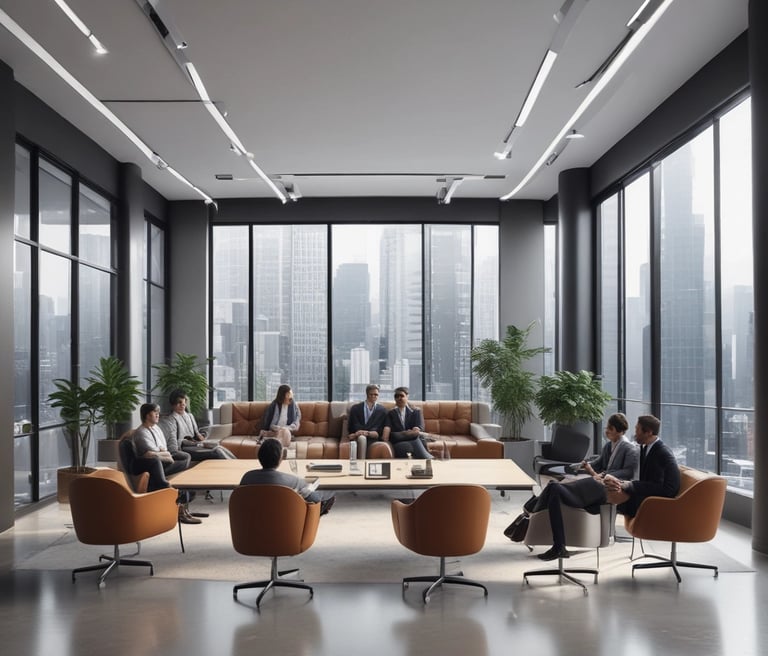 A person is writing on a clear glass or transparent board with colorful markers, including orange and blue. The writing is a mix of text and diagrams, with words like 'key', 'leadership', and 'talent'. The person's hand and a portion of their sleeve are visible, suggesting a casual setting, possibly in an office or educational environment. The focus is on the writing and the action of using the marker.