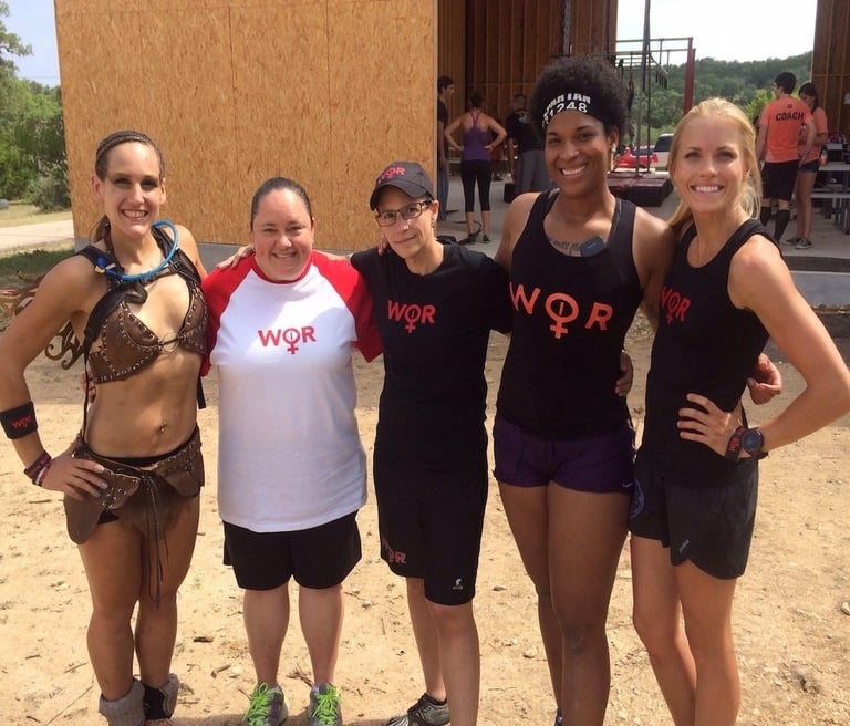 members of this is wor - women of racing at an ocr event