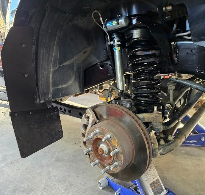 Suspension installation in Okotoks.