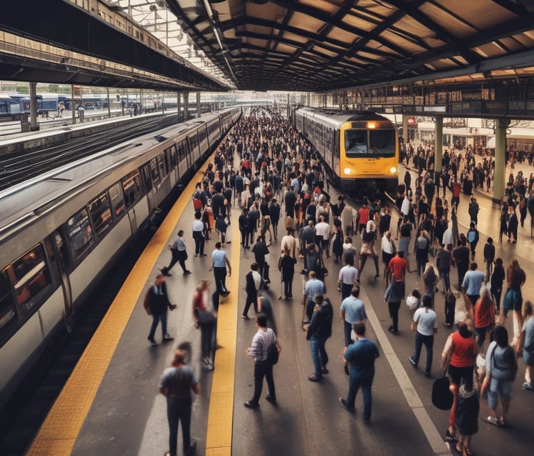 A modern real estate office showcasing a team of professionals.