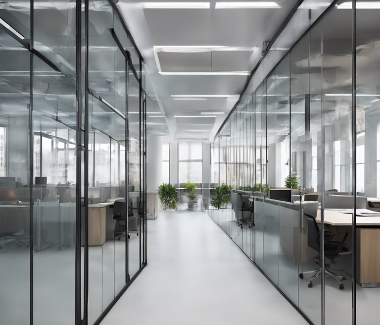 purple stained glass of cathedral