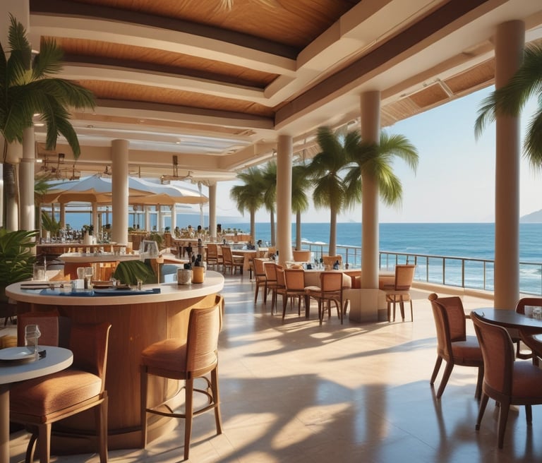 A cityscape with a real estate sign in the foreground, prominently displaying the name and phone number. Surrounding the sign are various buildings with different architectural styles, some with scaffolding and green netting. The scene features a mix of older, worn structures alongside modern glass-fronted buildings. Power lines and construction materials add to the urban complexity.