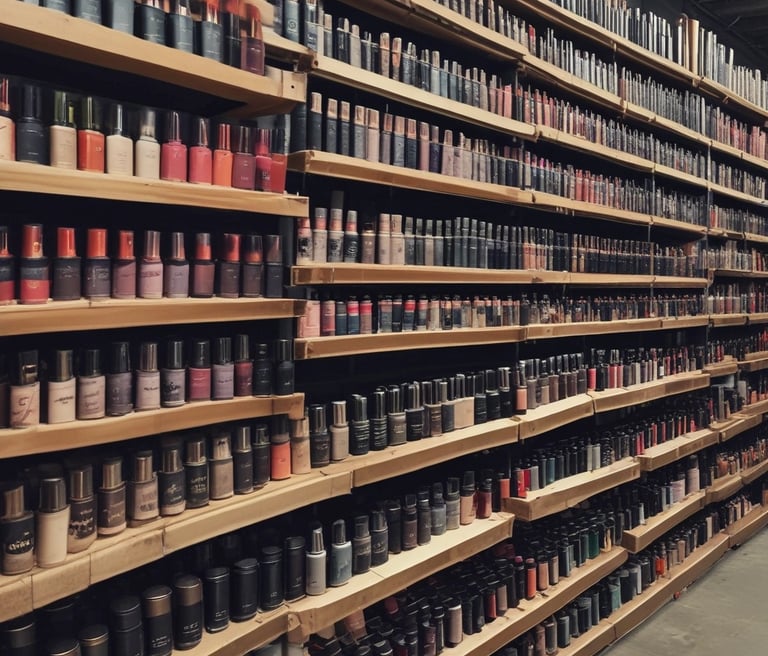 A storefront with multiple businesses, including a fashion hair salon, an insurance agency, and a shop selling ginseng and dried seafood. The facade is colorful with signs in both English and another language. Neon lights and an open sign are visible in the salon window.