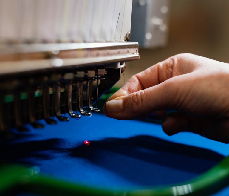 embroidery for garments, hats and bags