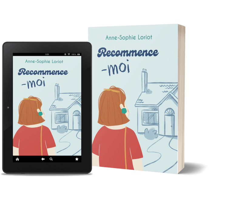 Mockup Recommence-moi - roman contemporain chicklit - Anne-Sophie Loriot.
