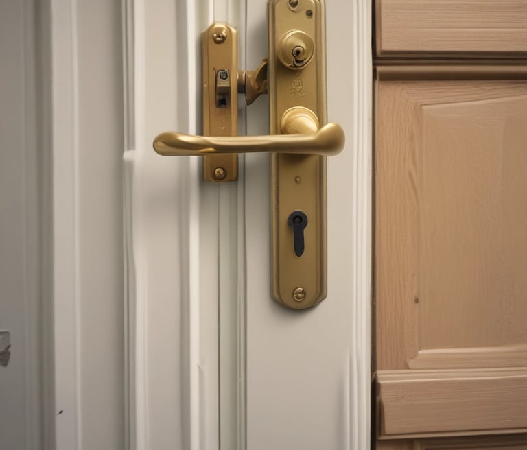 An orange and black Manhattan license plate is mounted on a white tiled wall. The plate features the words 'New York' at the top, 'Manhattan' in the middle, and 'Empire State' at the bottom.