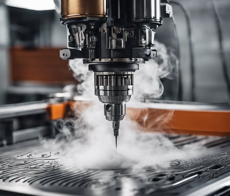 Machine tool producing smoke