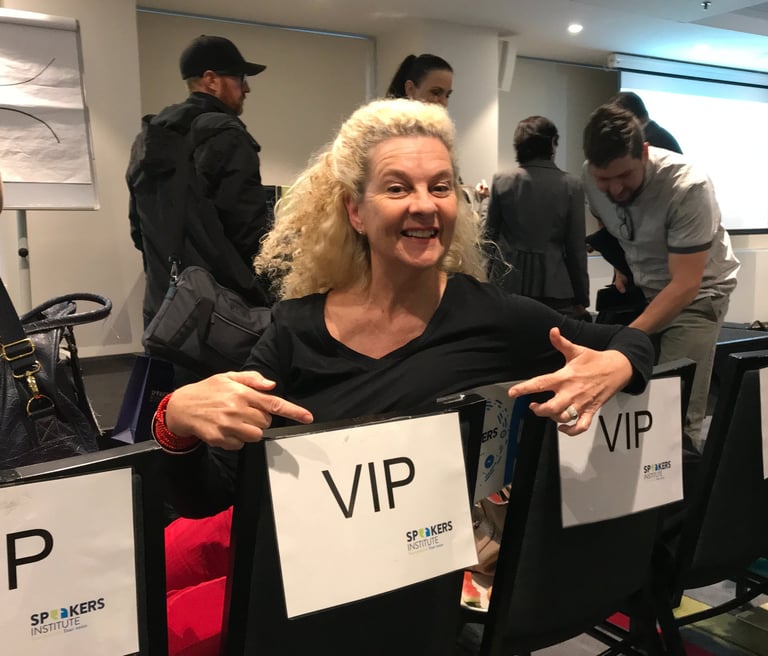 Image shows Susan Wanmer with VIP Speakers at Storyshowing - upgrading inclusion of diverse groups