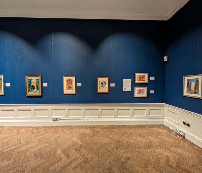 Ukrainian children's paintings on display in the art gallery