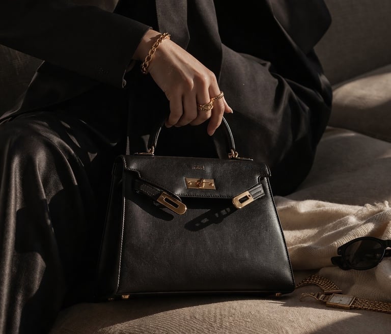 Luxury designer handbag timeless investment fashion piece.