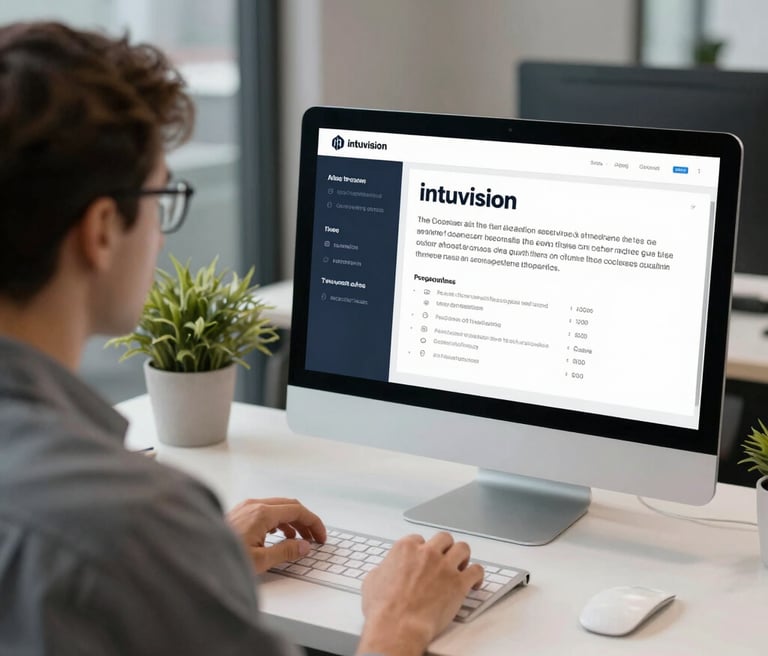A team of consultants collaborating over data dashboards in a sleek, modern office space.