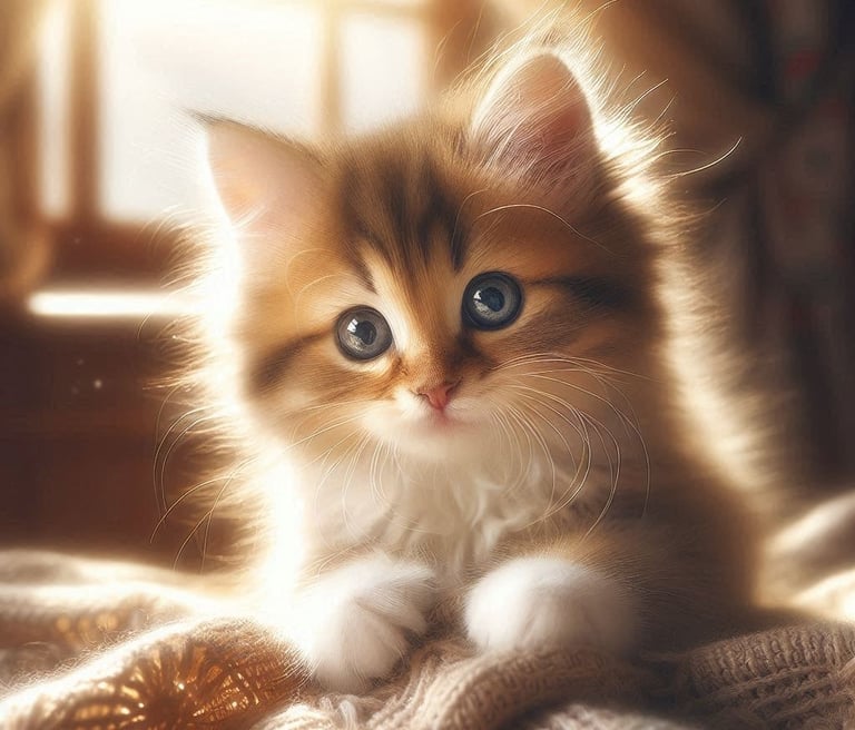 Gato que amasa con las patas