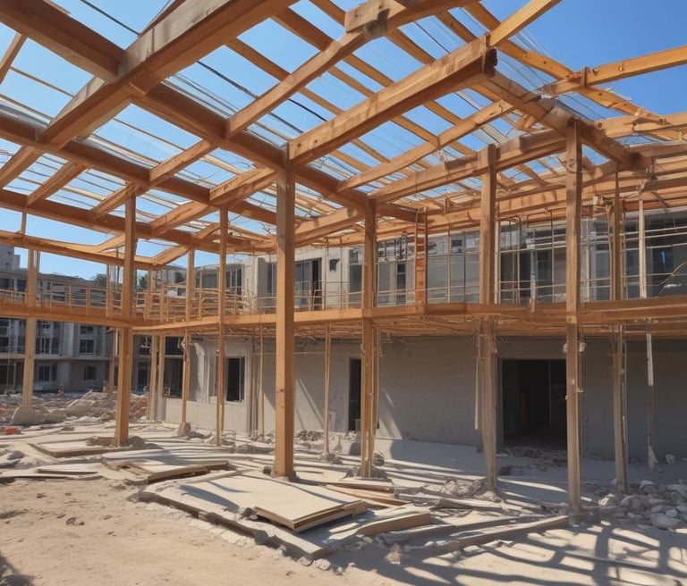 A construction team working on a residential project.