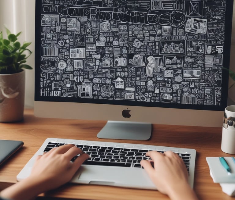 A delicate sakura blossom tree with soft pink petals gently falling over a minimalist website layout featuring overlapping flying cards.