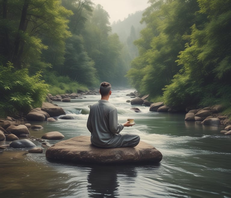 Large blue letters 'AI' stand prominently on a surface covered with a pattern of hexagonal shapes. Dark swirling lines intersect around the letters, creating a sense of motion and complexity. The background has a metallic sheen with a futuristic, digital style.