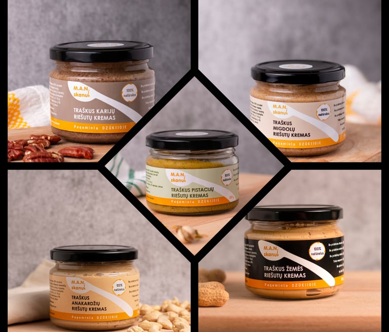 Traskus riesutu kremai