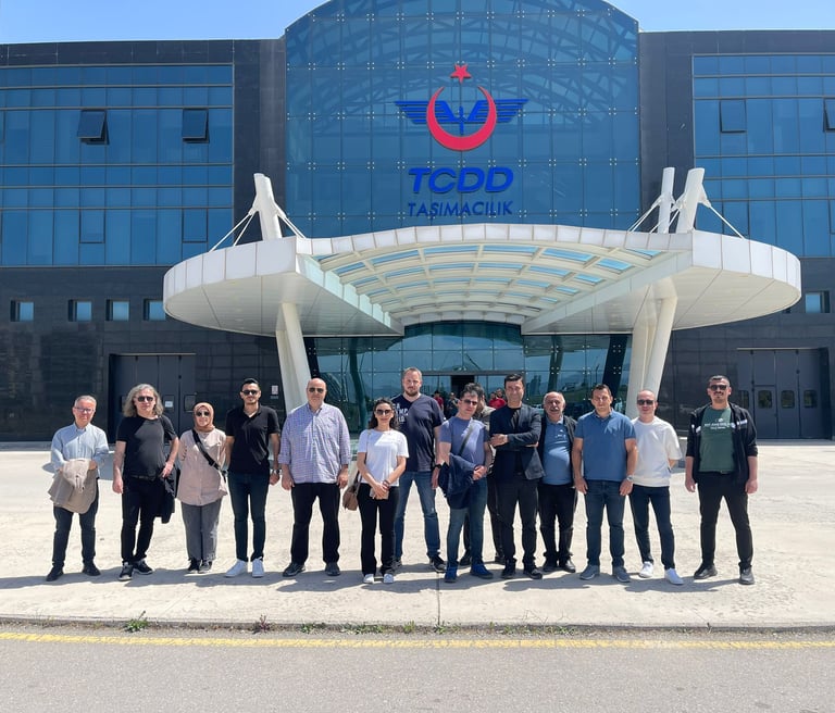a group of people standing in front of a building