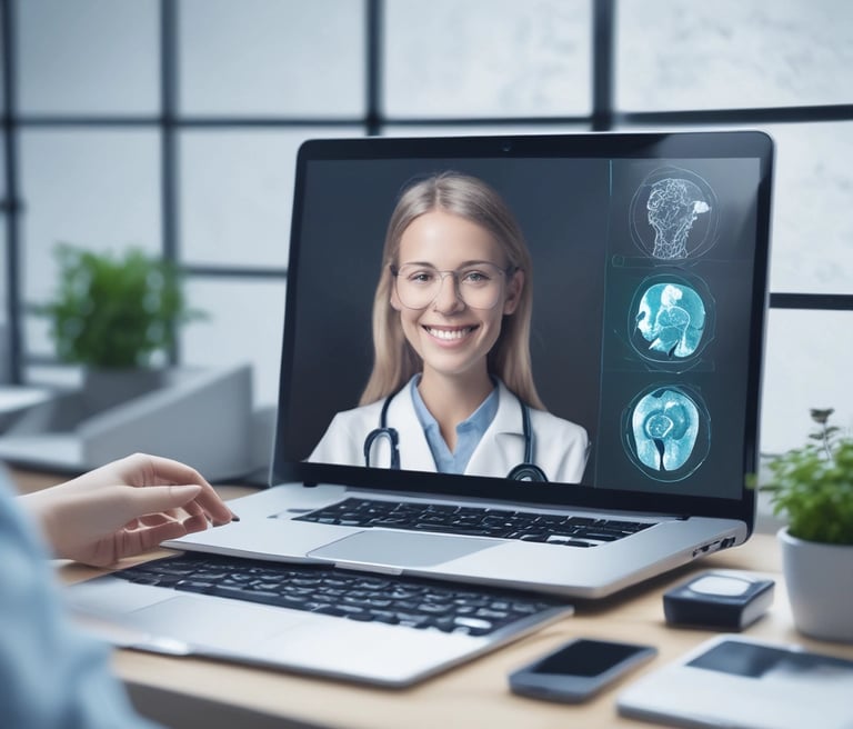A mobile health services vehicle is parked on a street. The vehicle is beige with blue and orange accents, featuring text and logos, including 'Jockey Club Charles Kao Brain Health Services.' An illustrated portrait of a person in blue is displayed on the side. Trees and a building can be seen in the background, with metal barriers in front of the vehicle.