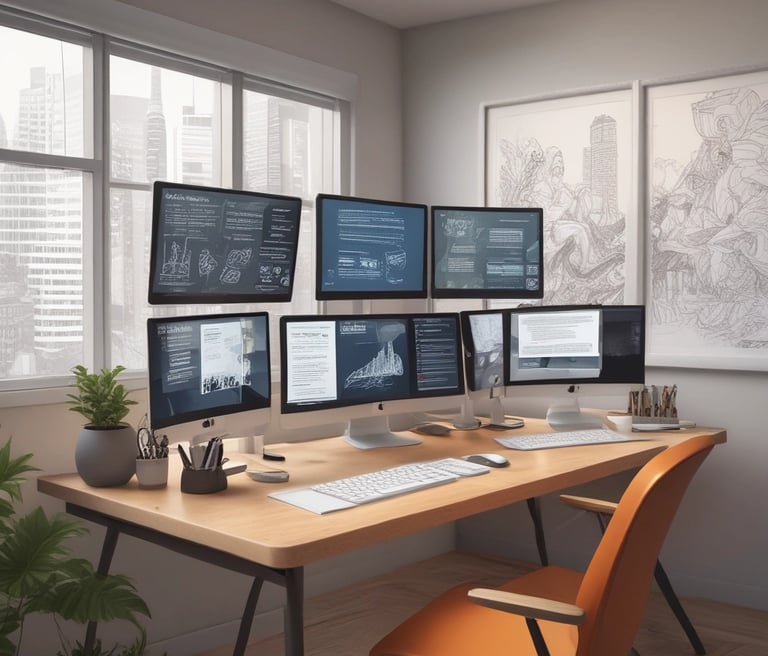 A vibrant workspace showcasing creativity and collaboration.