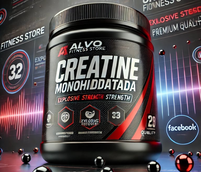 Imagem ilustrativa de um pote de creatina