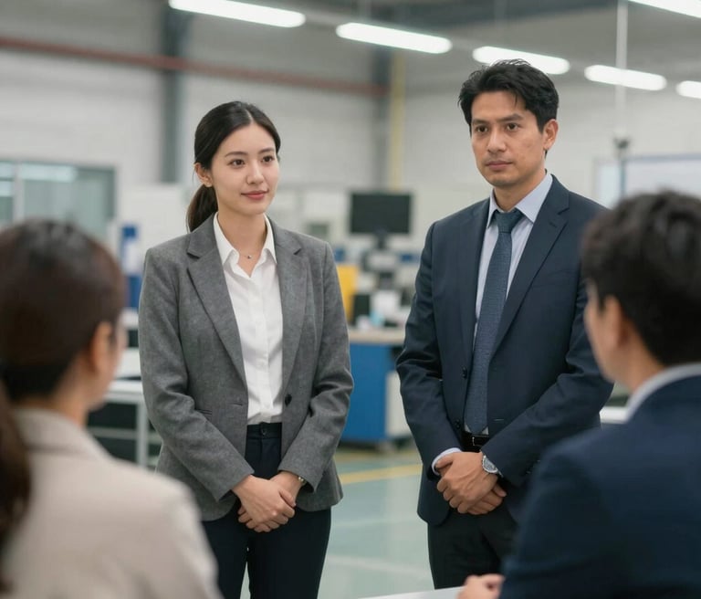 A professional practicing yoga during a work break in a modern office space with calming natural light.